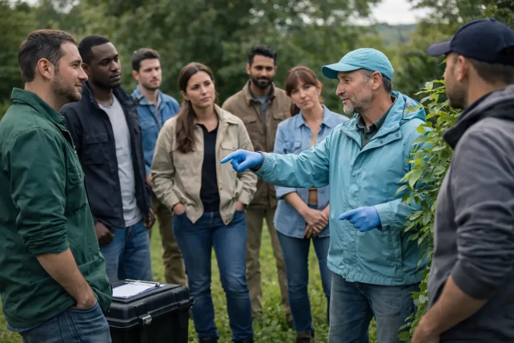 groupe de personnes en extérieur pour une formation au sein de West Academy