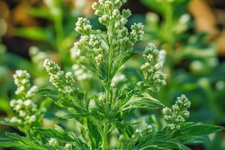 Fleur d'ambroisie vue en macro